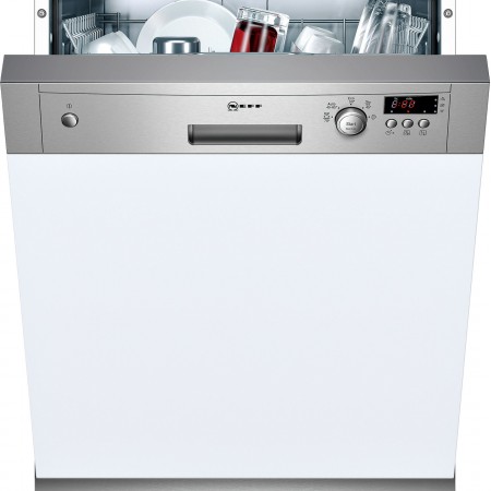 Neff semi deals integrated dishwasher black